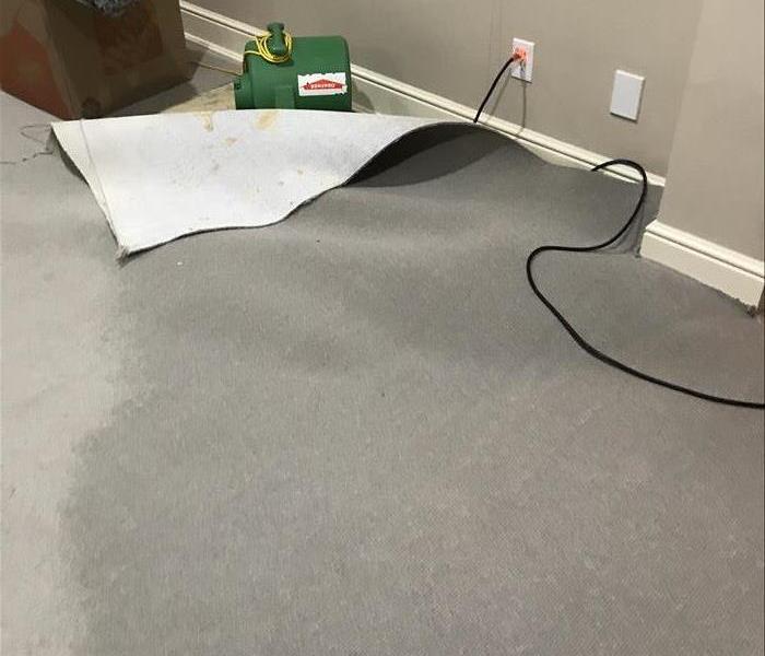 drying water damaged carpet