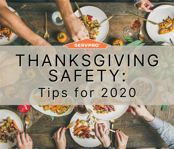 Thanksgiving dinner with text over it Thanksgiving safety: tips for 2020